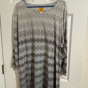 Ruby Rd. Gray Embellished Top